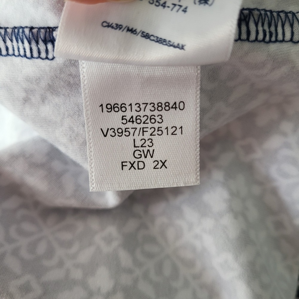 Lands' End Womens 2X Navy White Floral Faux Wrap Maxi Dress Tencel Modal NWT‎ - Picture 12 of 16